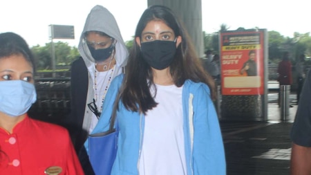 Shweta Bachchan Nanda and Navya Naveli Nanda snapped at the Mumbai airport