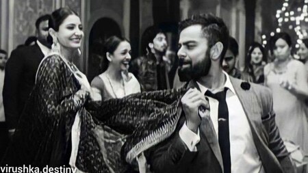 Virat Kohli dances with Anushka Sharma