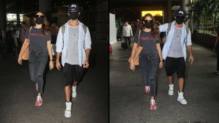 Shahid Kapoor-Mira Rajput were clicked at the Mum Aiport on Sunday, June 27