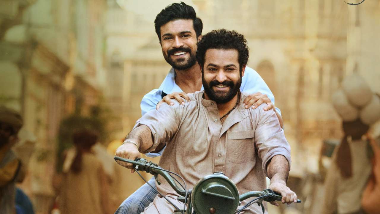 "RRR" maker shares new poster featuring JrNTR and Ram Charan, SS