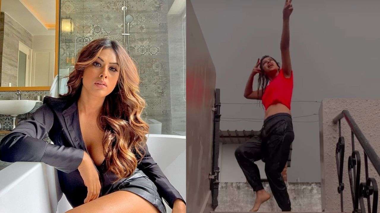 vWatch: Nia Sharma channels her inner child as she soaks in the rain, leaves fans wanting for more