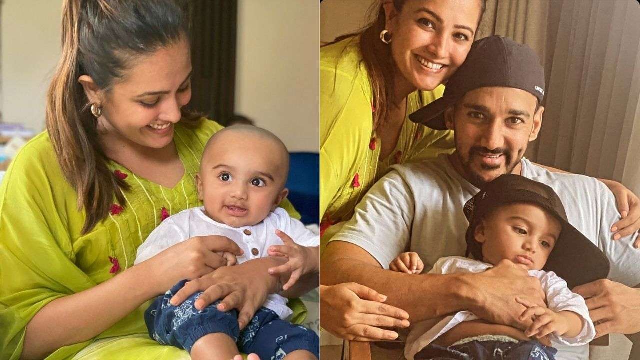 Anita Hassanandani shares adorable photos from her son Aaravv's mundan ...