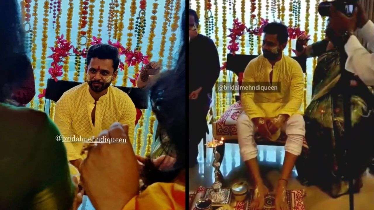 What Rahul Vaidya wore for his Haldi ceremony