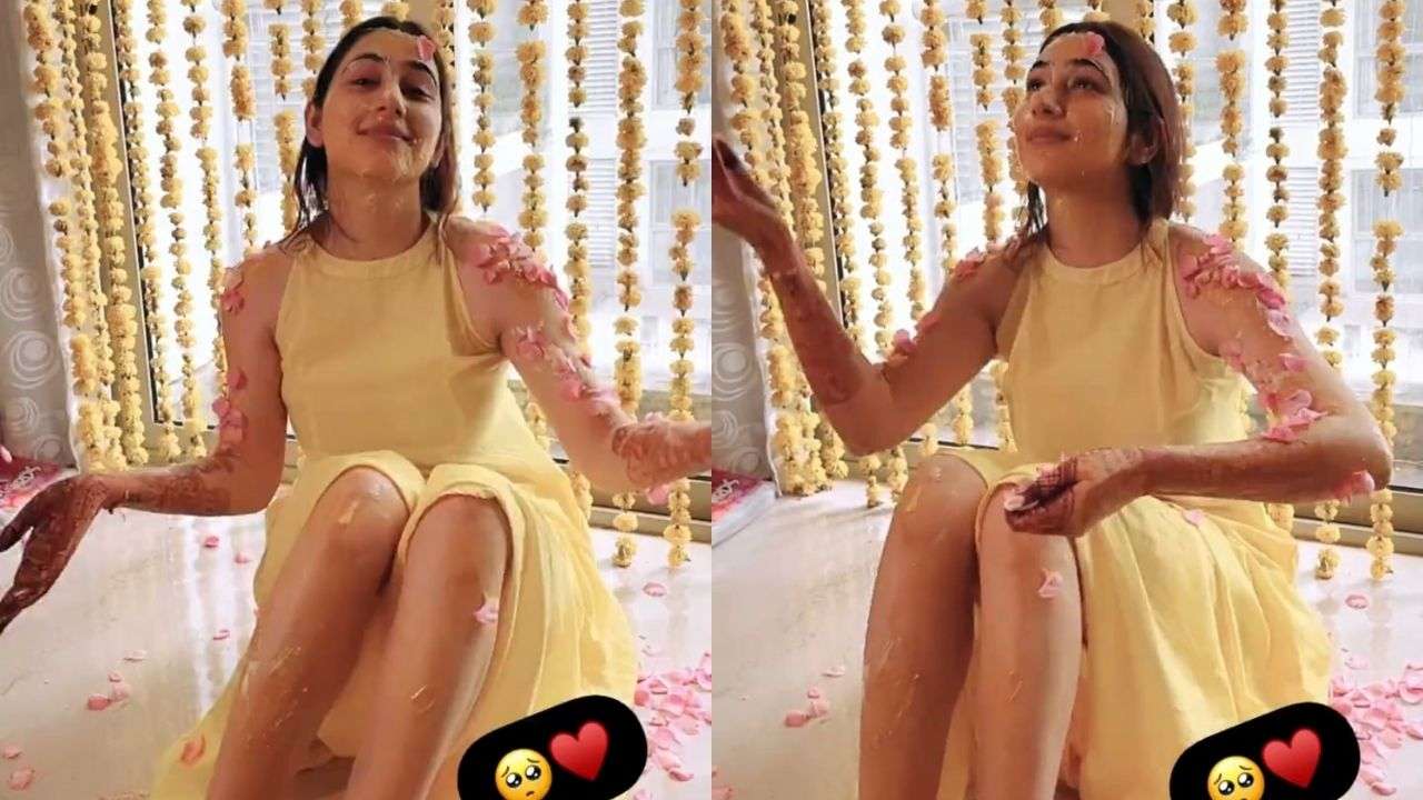 What Disha Parmar wore for her Haldi ceremony