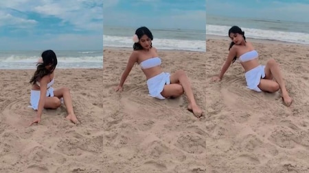 Nia Sharma sends internet into a tizzy with sensuous slo-mo video clad in sexy white bikini