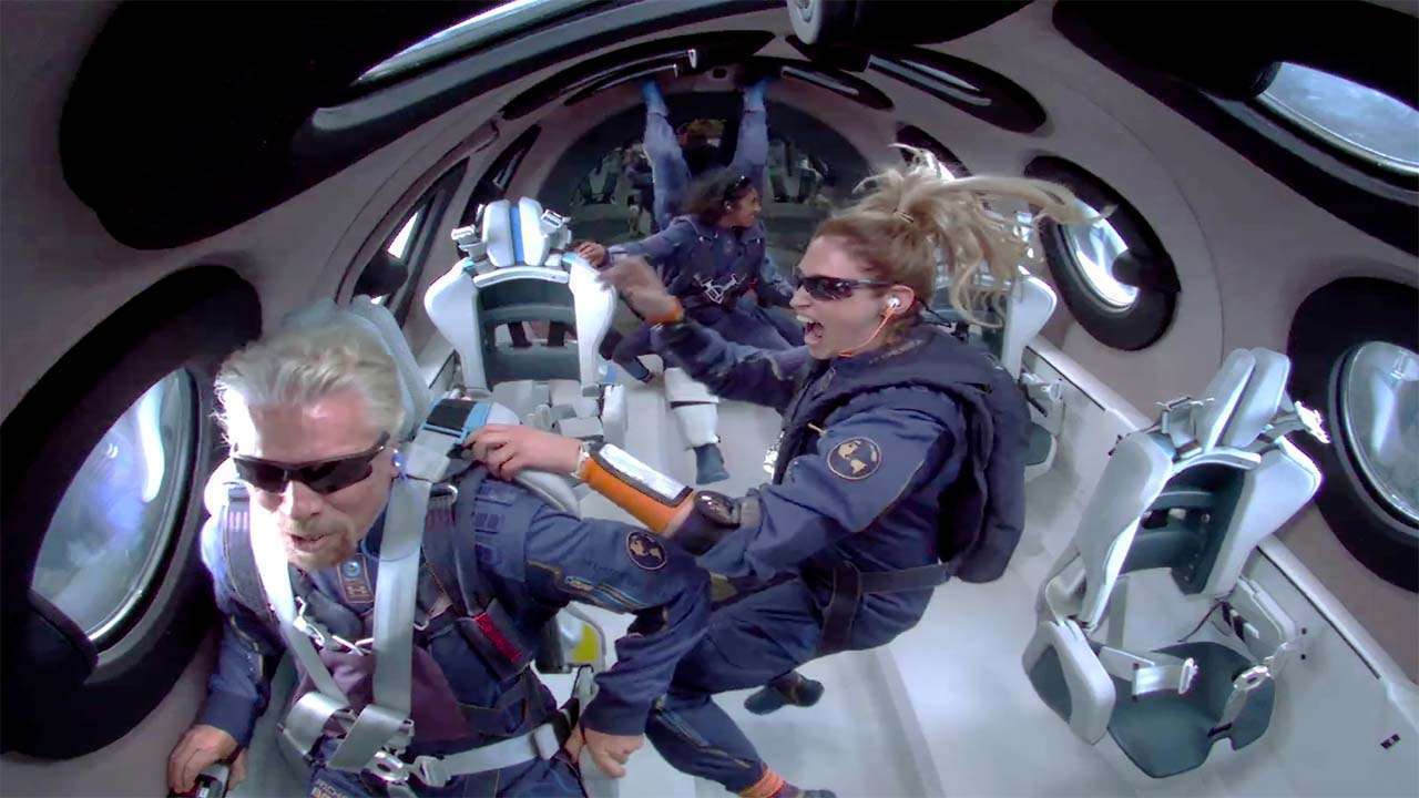 Billionaire Richard Branson boarded SpaceShipTwo to travel to space