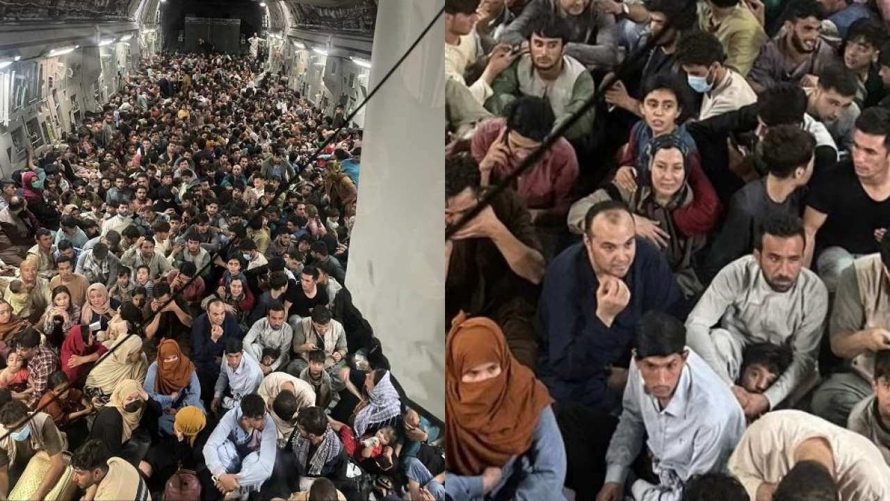 Picture of 640 Afghans packed inside US Air Drive cargo ...