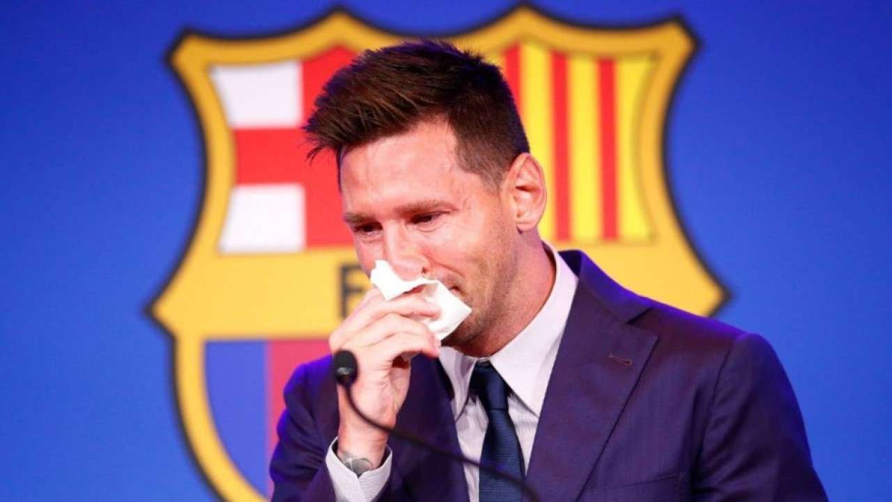 Messi's tear-soaked tissue from Barcelona farewell put up for sale, check  price