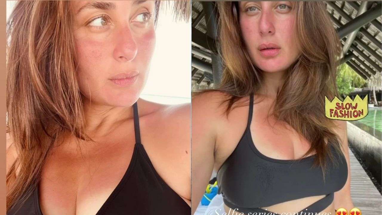 Kareena Kapoor shares breathtaking sun-kissed selfies in black bikini from Maldives trip- see photos
