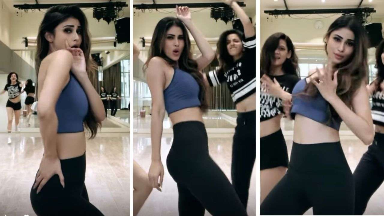 Mouni Roy flaunts her sexy figure in blue sports bra as she dances in latest video - watch