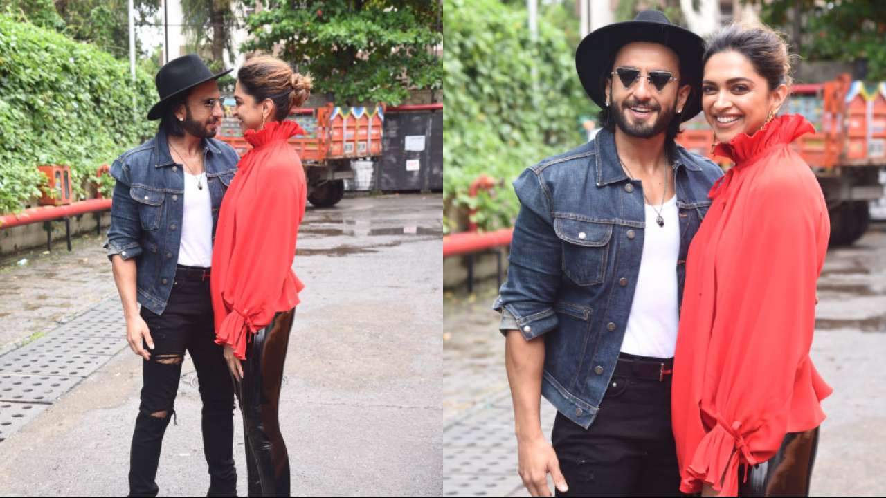 Deepika Padukone slays denim jacket season in style. Ranveer Singh