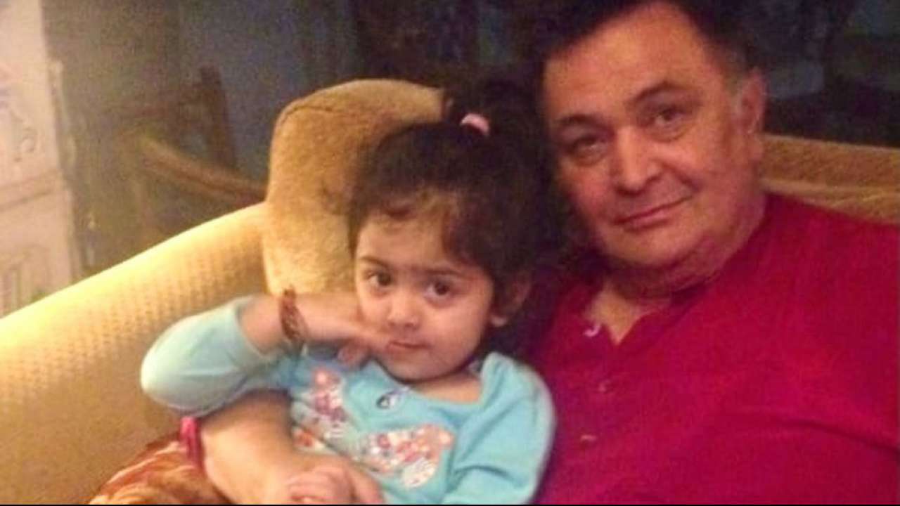 Rishi Kapoor with his granddaughter