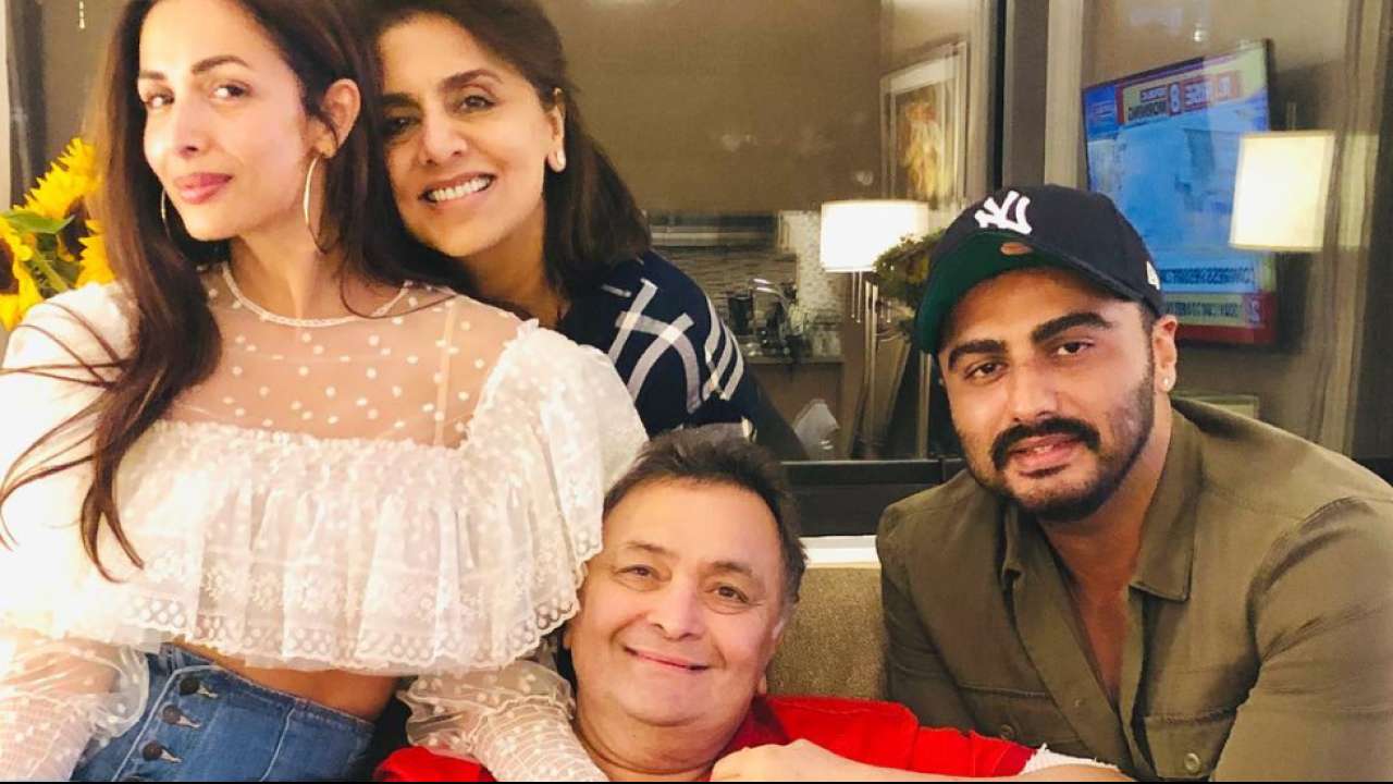 Rishi Kapoor with Malaika Arora and Arjun Kapoor