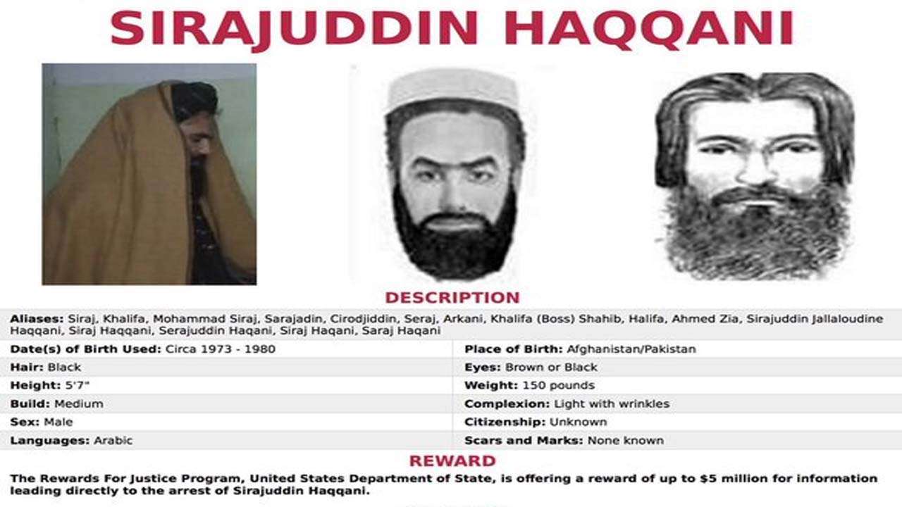 SIRAJUDDIN HAQQANI, ACTING INTERIOR MINISTER