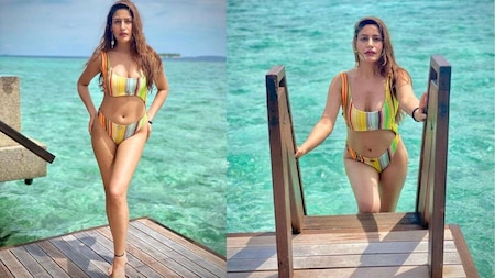 Surbhi Chandna looks stunning in sexy monokini