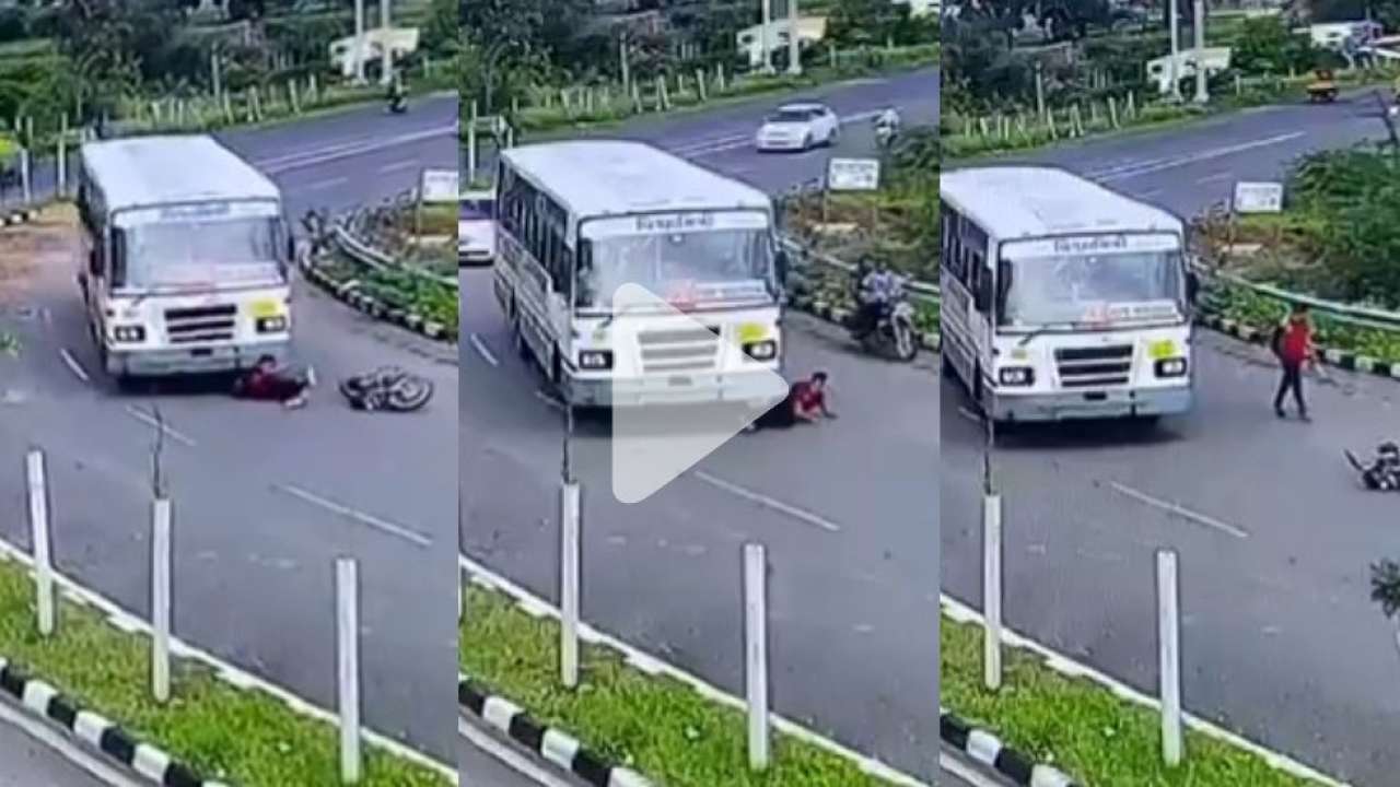 Run over by a bus, lucky man gets up and walks away unharmed - Watch ...