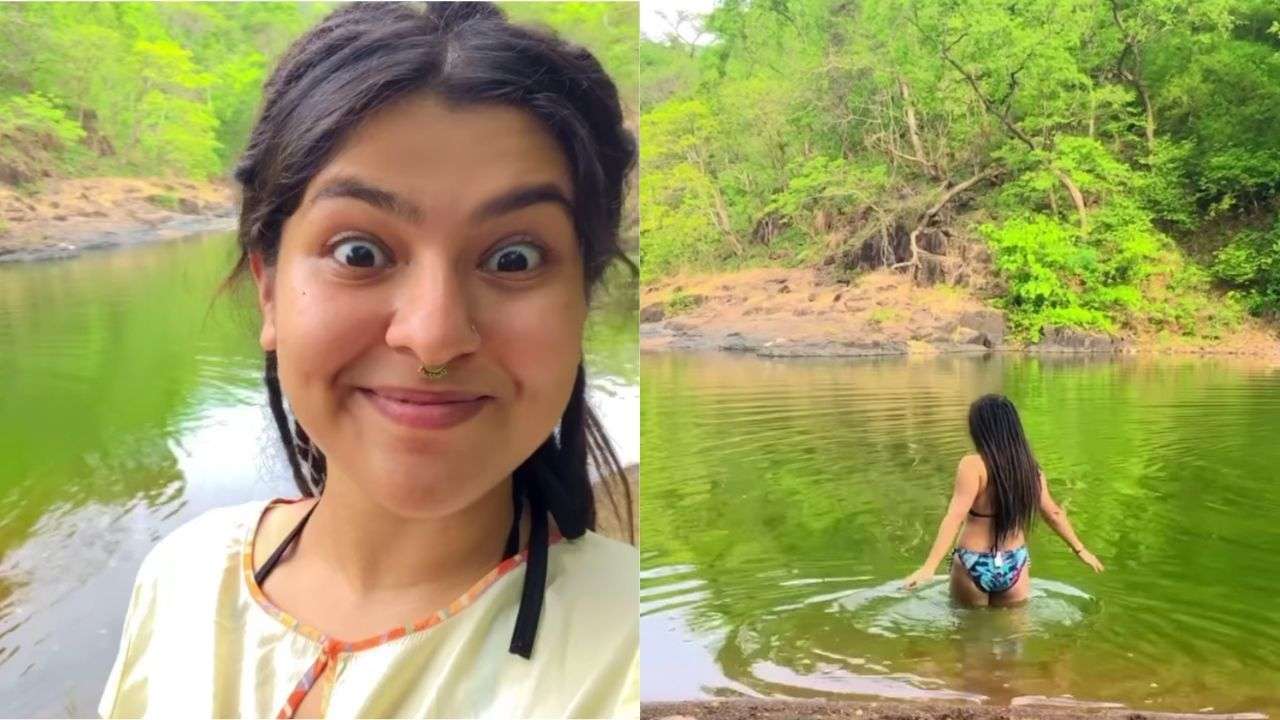 VIRAL: Taarak Mehta Ka Ooltah Chashmah fame Nidhi Bhanushali's latest  selfie in deep-neckline top burns internet - Watch