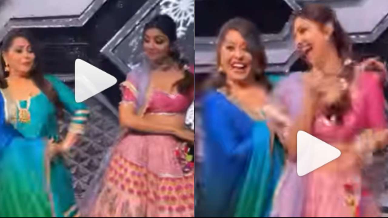 Sexy Madhuri Image - Shilpa Shetty has a hearty laugh with Geeta Kapoor as they dance to viral  song 'Manike Mage Hithe' - WATCH
