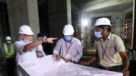 PM Modi visits new Parliament building's construction site