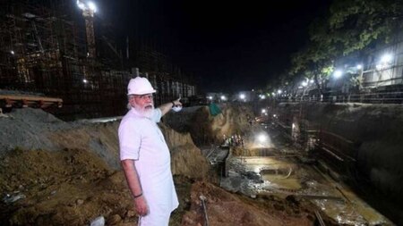 PM Modi inspects Central Vista construction progress