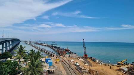 Existing Pamban bridge became operational in 1914