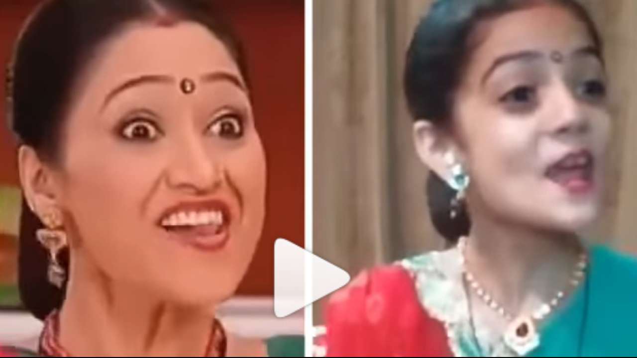 Little girl imitates Dayaben from 'Taarak Mehta Ka Ooltah Chashmah', video goes VIRAL Little girl imitates Dayaben from 'Taarak Mehta Ka Ooltah Chashmah', video goes VIRAL