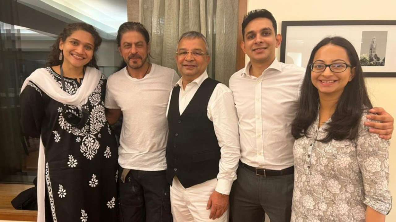 First photo: Shah Rukh Khan poses with his legal team minutes after son  Aryan gets bail