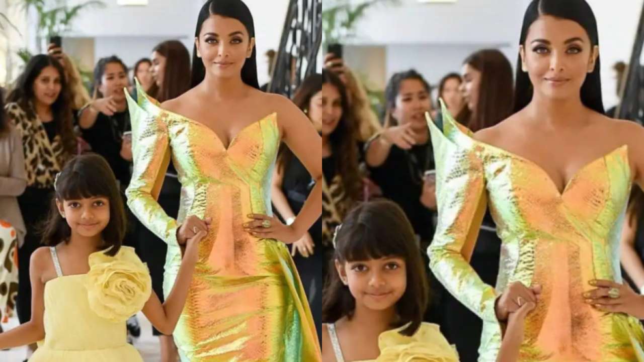 Aishwarya Rai Bachchan poses with her daughter Aaradhya