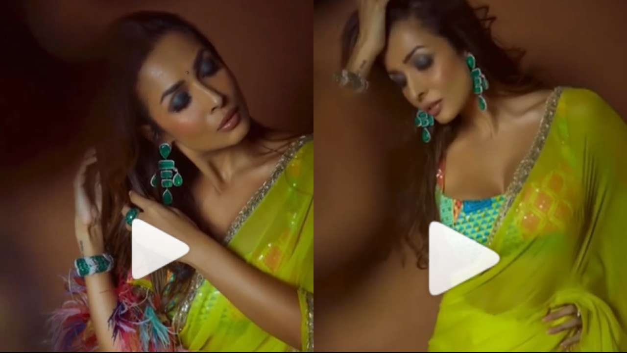 1280px x 720px - Malaika Arora sizzles in green saree, drops video - WATCH