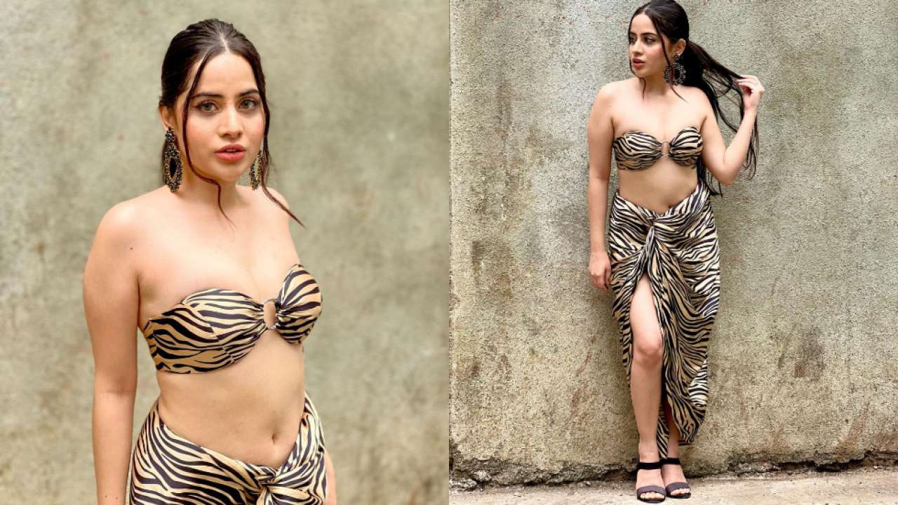 Hey Jodo Ki Sexy Video - Aur chote kapde nahi hain kya': Urfi Javed gets brutally trolled for  wearing sexy animal print bralette