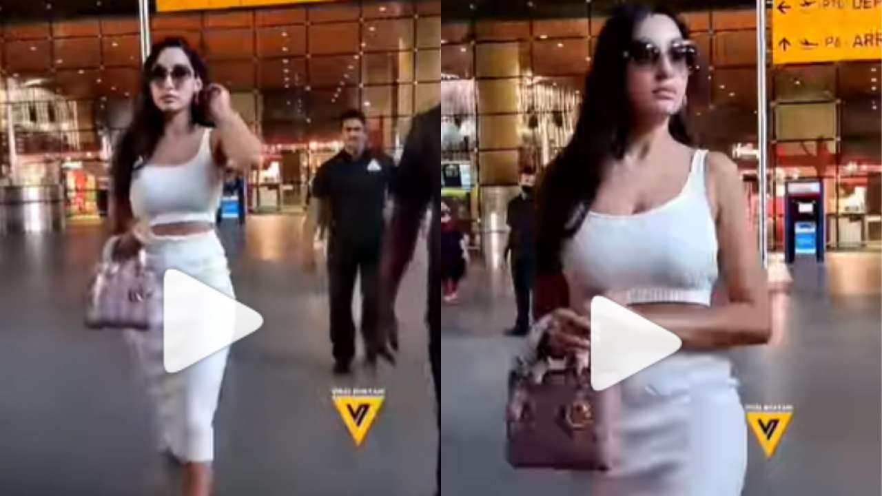 1280px x 720px - Nora Fatehi flaunts her sexy curves as she walks out of airport, video goes  viral - WATCH