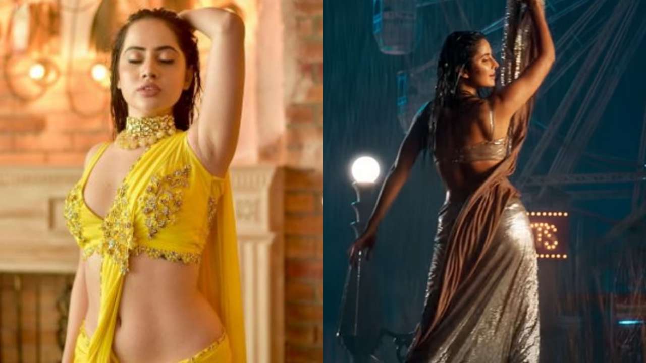 Xxx Katrina Nage Hot Hd - Urfi Javed tries to pull off Katrina Kaif's 'Tip Tip Barsa Paani' look in  sexy yellow saree, leaves fans drooling