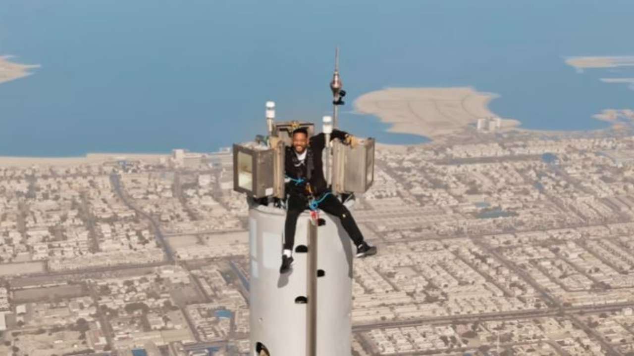 Will Smith climbs to the top of Dubai's Burj Khalifa, video goes VIRAL