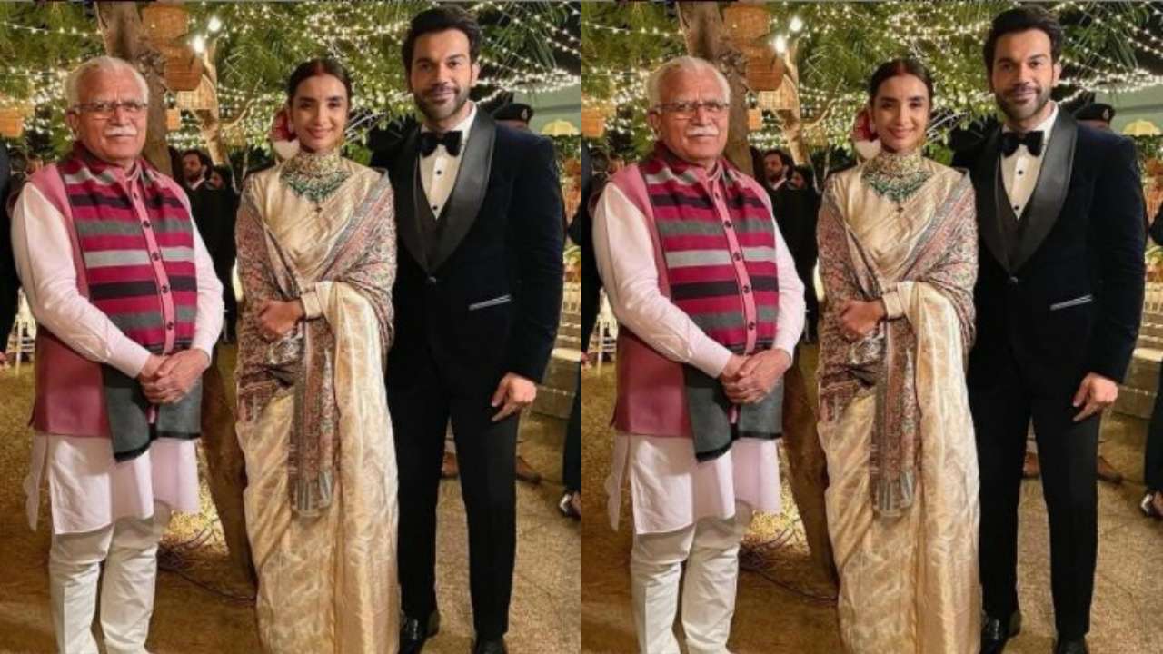 Rajkummar Rao-Patralekhaa wedding reception: Haryana CM Manohar Lal Khattar shares FIRST PHOTO with newlyweds
