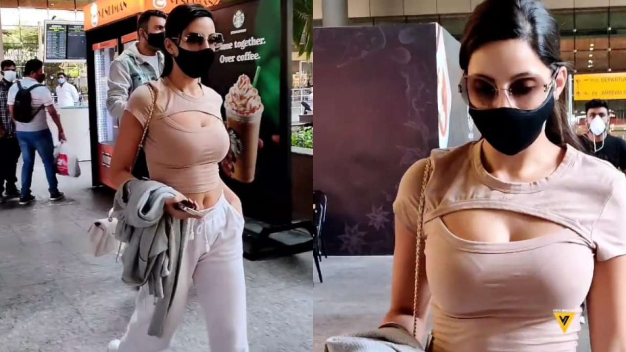 Nora Fatehi flaunts her sexy curves as she walks out of airport, video goes viral – WATCH