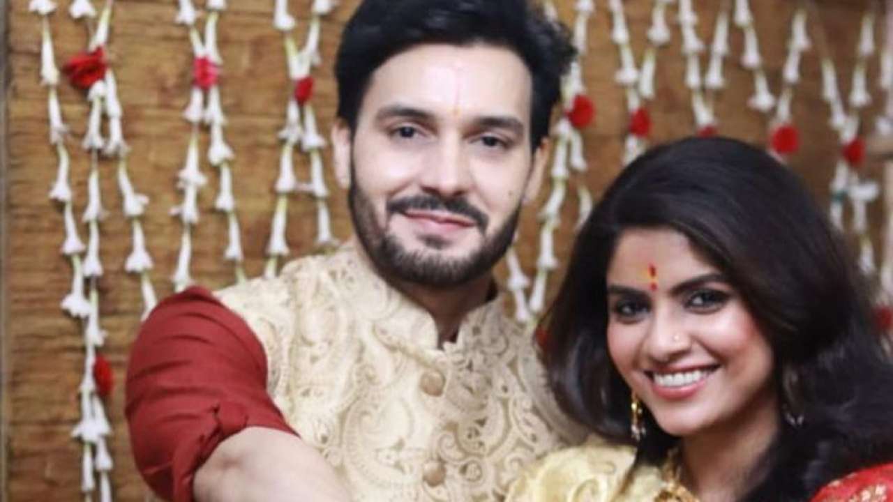 Sayantani Ghosh and Anugrah Tiwari pose for the lens