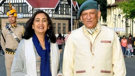 General Rawat with wife Madhulika Rawat