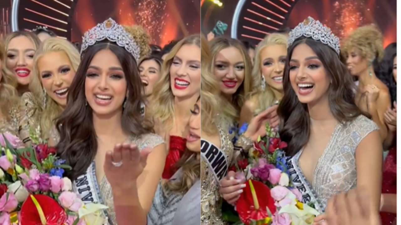 Miss Universe 2021 winner Harnaaz Sandhu yells 'Chak De Phatte' on world  stage - WATCH