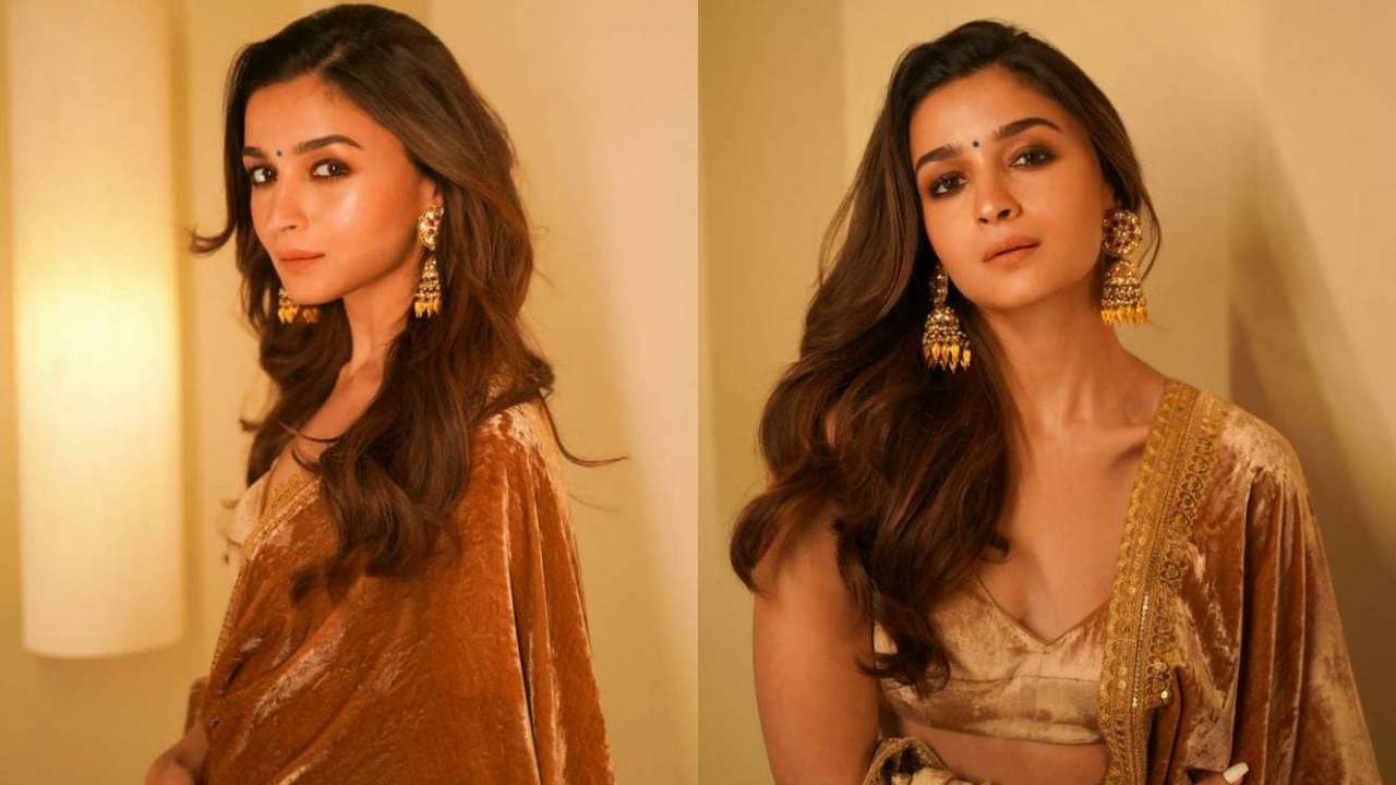 Alia Bhatt X In Xx - Alia Bhatt stuns in golden-nude Sabyasachi lehenga- SEE viral pics