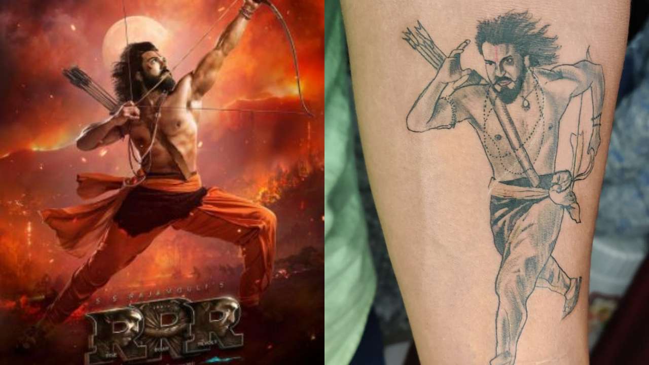 After Kartik Aaryan, Ram Charan's fan gets his tattoo, inks actor's 'RRR'  avatar on his arm - see