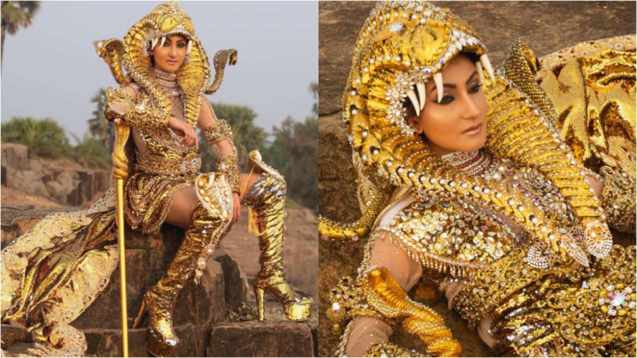 Viral pics! India&#39;s Mrs World 2022 representative Navdeep Kaur stuns in  Kundalini-Chakra inspired outfit