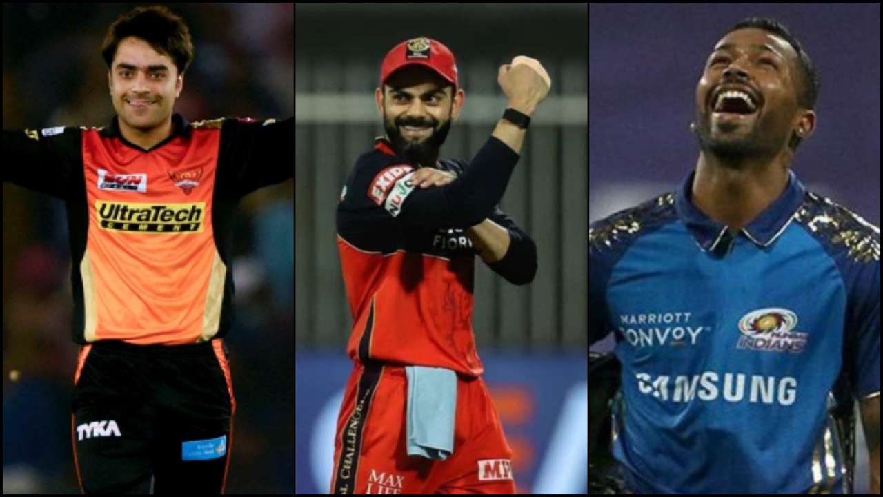 Rashid Khan, Virat Kohli, Hardik Pandya