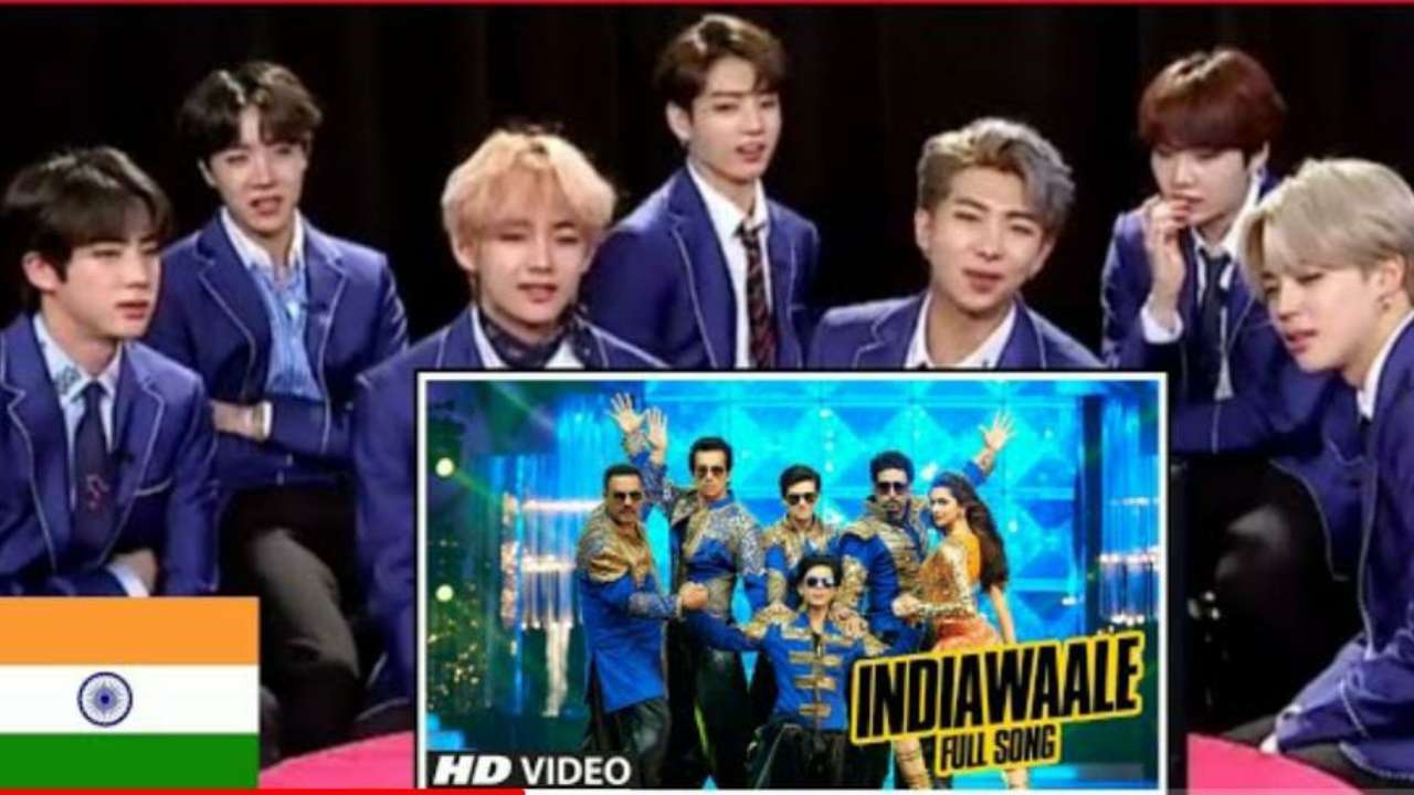 WATCH- 'BTS' boys V, Jin, Jungkook, RM react to Shah Rukh Khan- Deepika  Padukone's song 'India Waale'