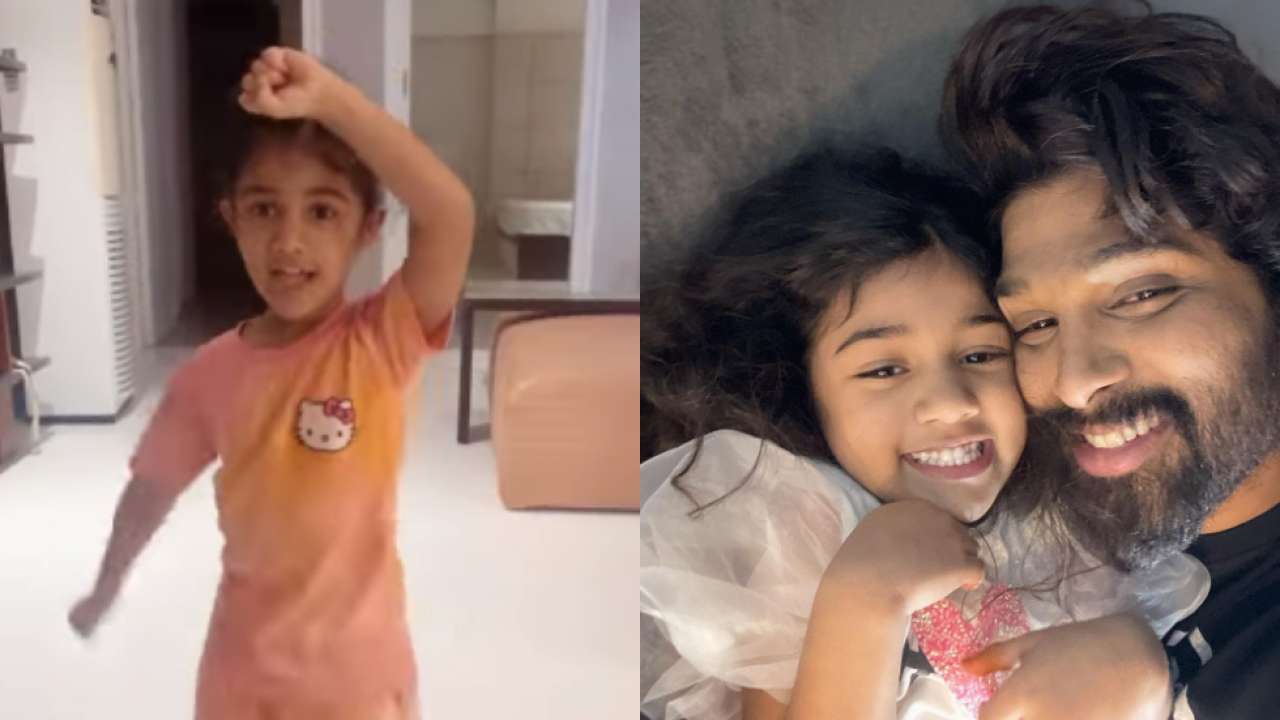 ‘Pushpa’ star Allu Arjun’s daughter Arha dances to ‘Kacha Badam