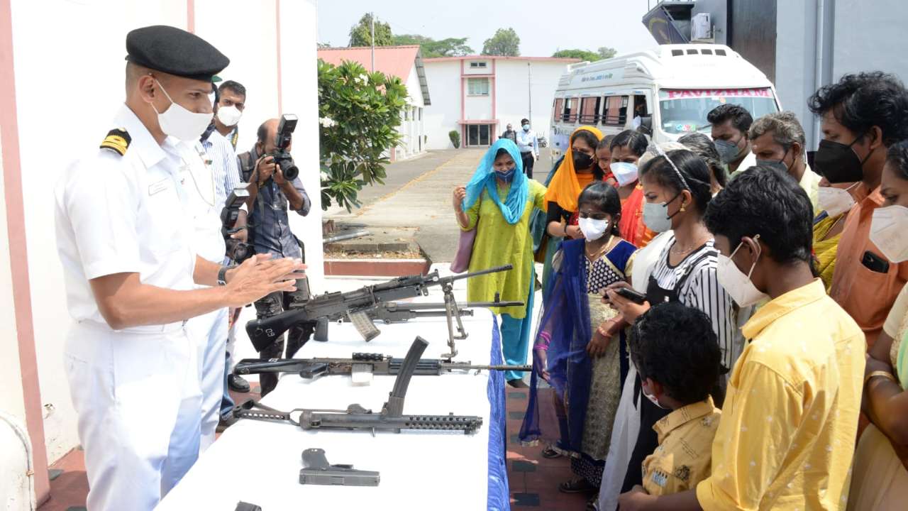 Indian Navy lauds school kids' patriotism, gives them tour of Warship and Navy Gunnery school