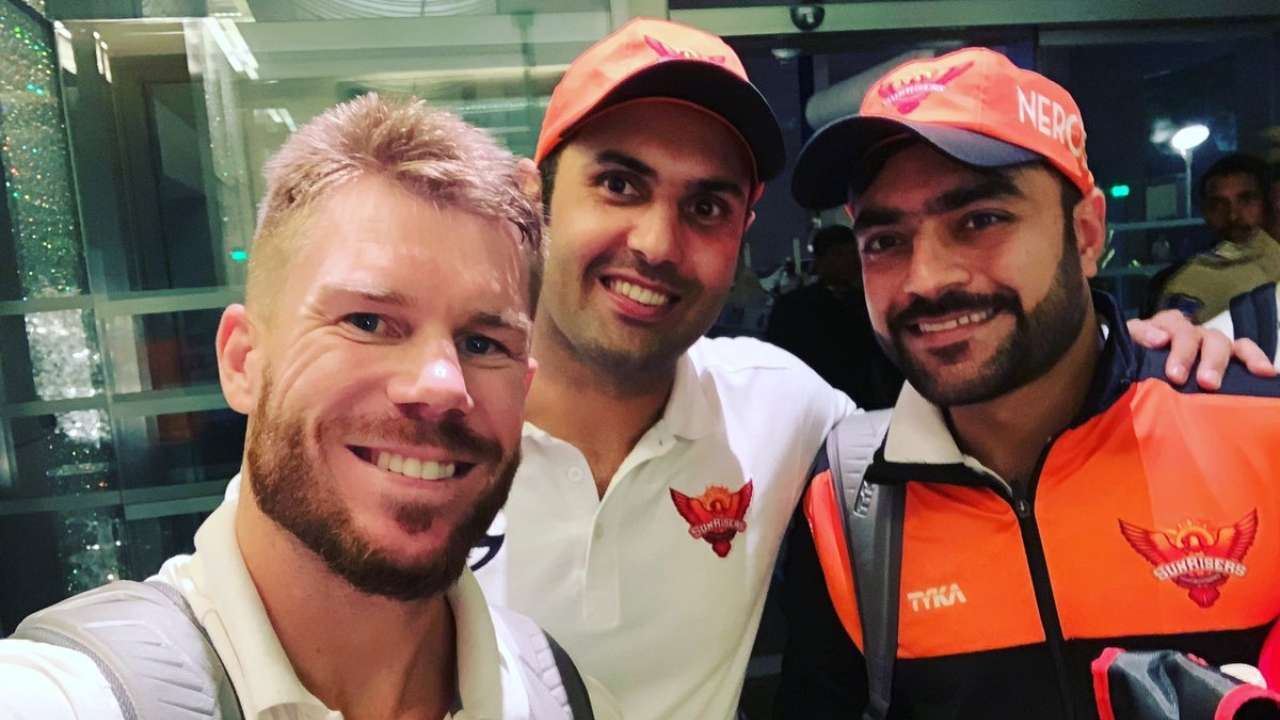 David Warner and Rashid Khan