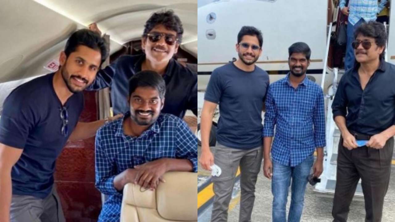 Naga Chaitanya and Nagarjuna