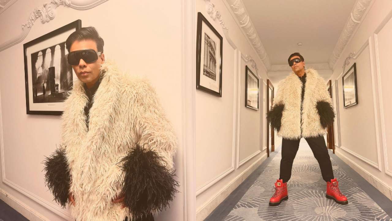 Ranveer Singh or Karan Johar - who pulled off the faux feather jacket  better?