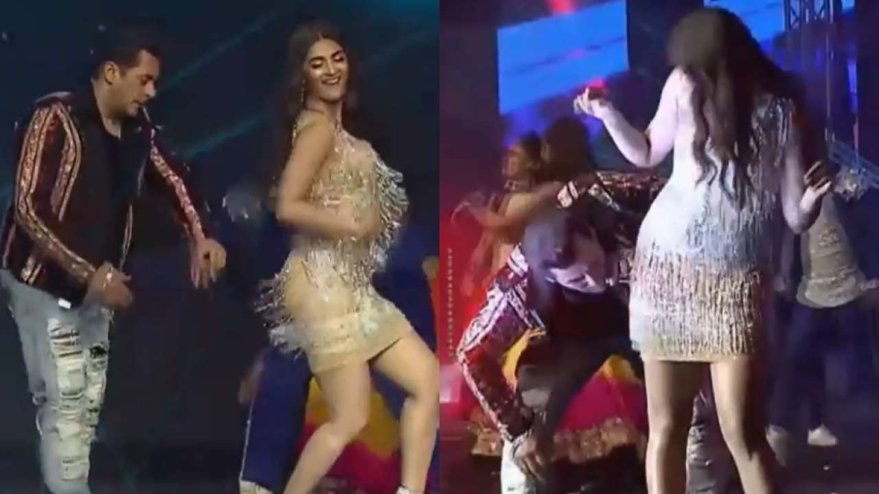 Pooja Chopra Ka Xxx - Salman Khan fails to perform 'Jumme Ki Raat' hook step with Pooja Hegde â€“  WATCH