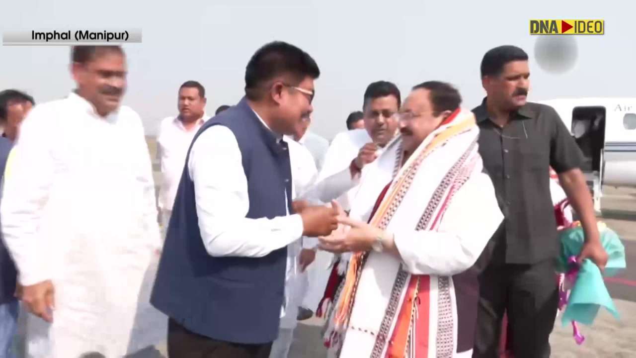 BJP National President JP Nadda reaches Manipur ahead of swearing-in ...